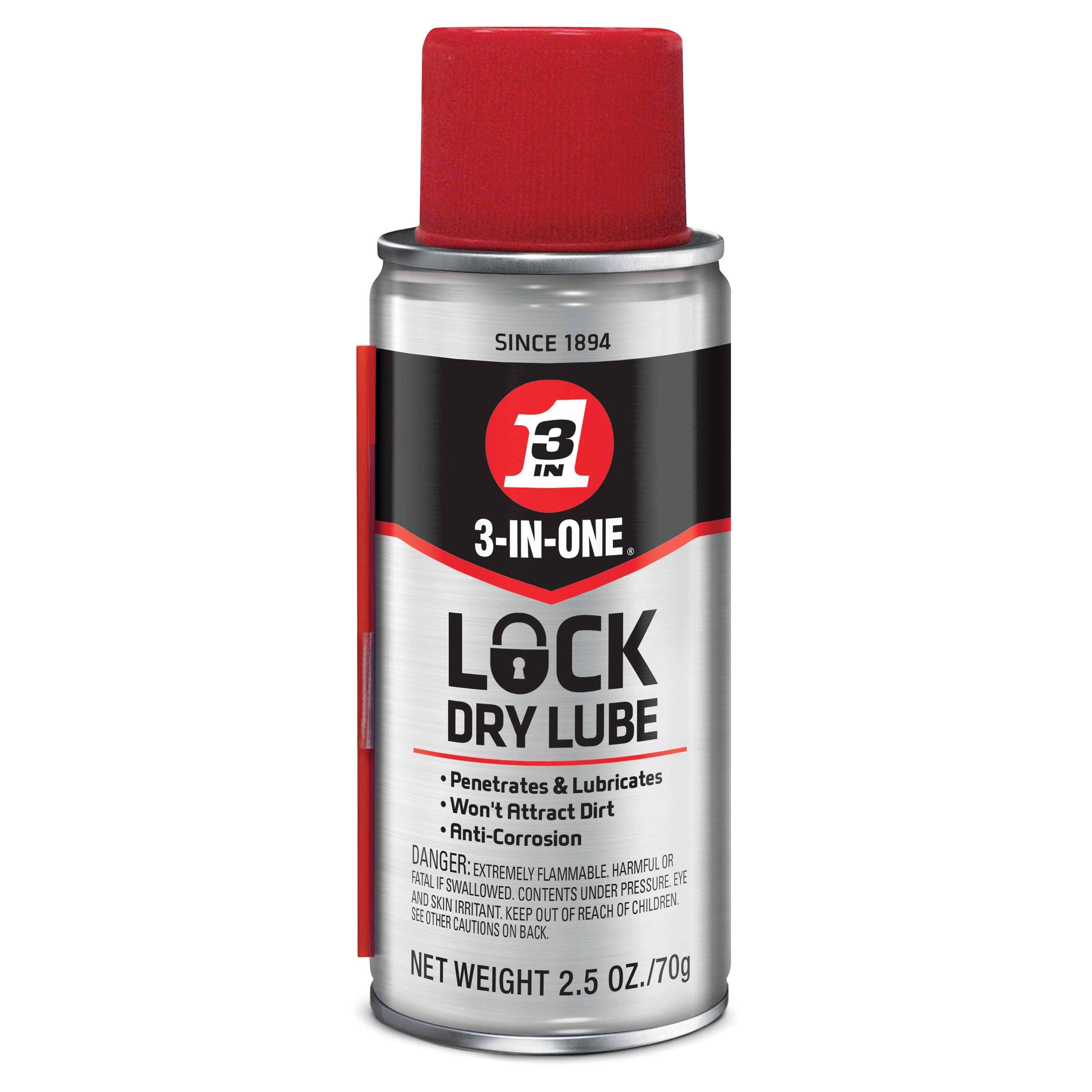 WD40 120077 3 In 1 Dry Lock Lube - 2.5 oz. Spray – RVe Parts