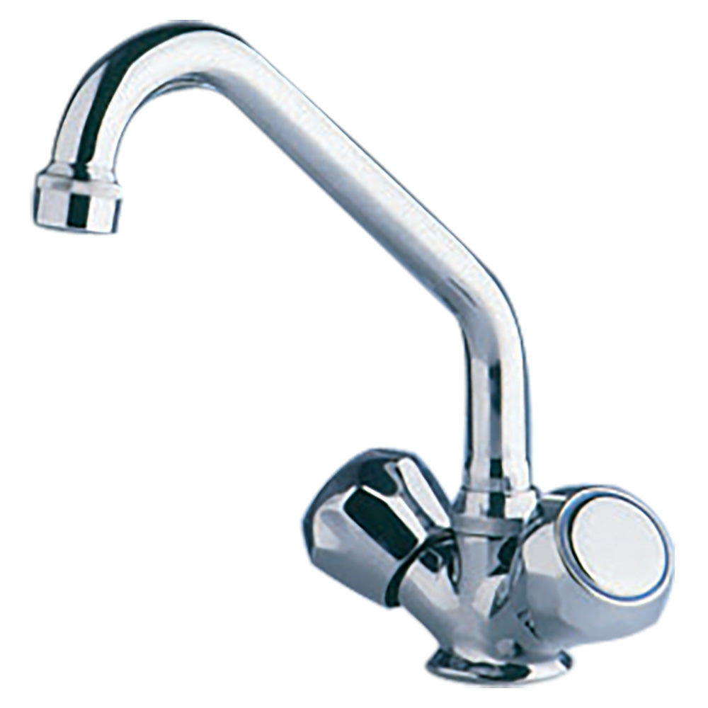 Scandvik 10422P Chrome Galley Mixer w/Swivel Spout