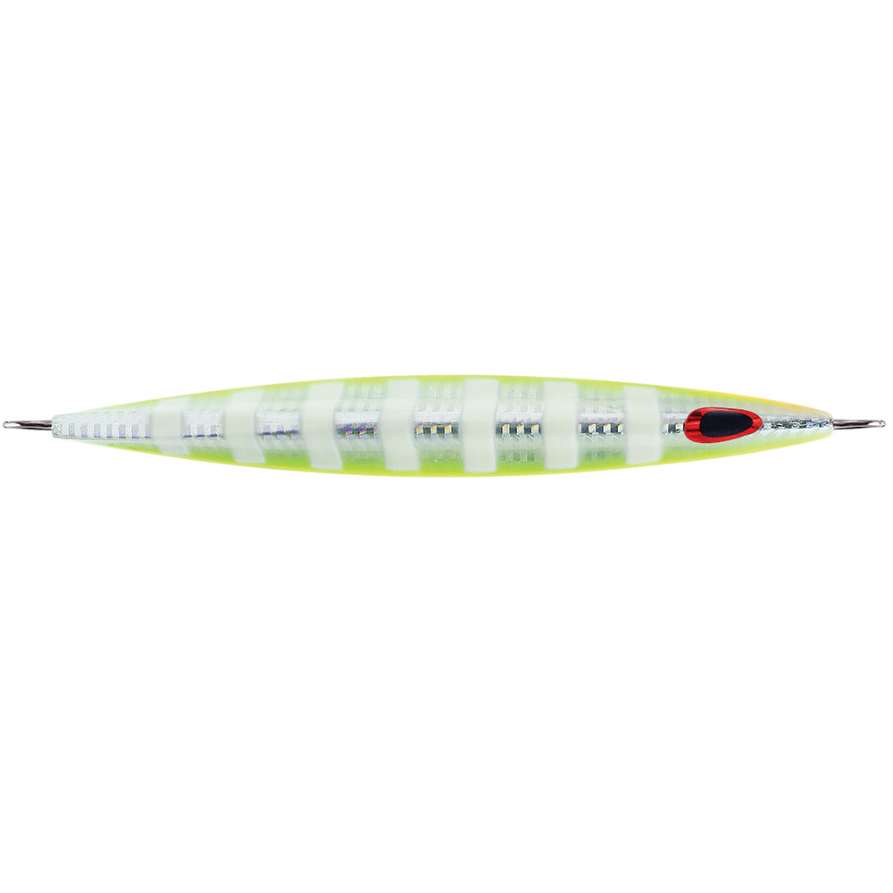 Williamson KSJ120UVCGZ Kensaki 120 Jig - 5.25" - 4.25oz - UV Chartreuse Glow Zebra