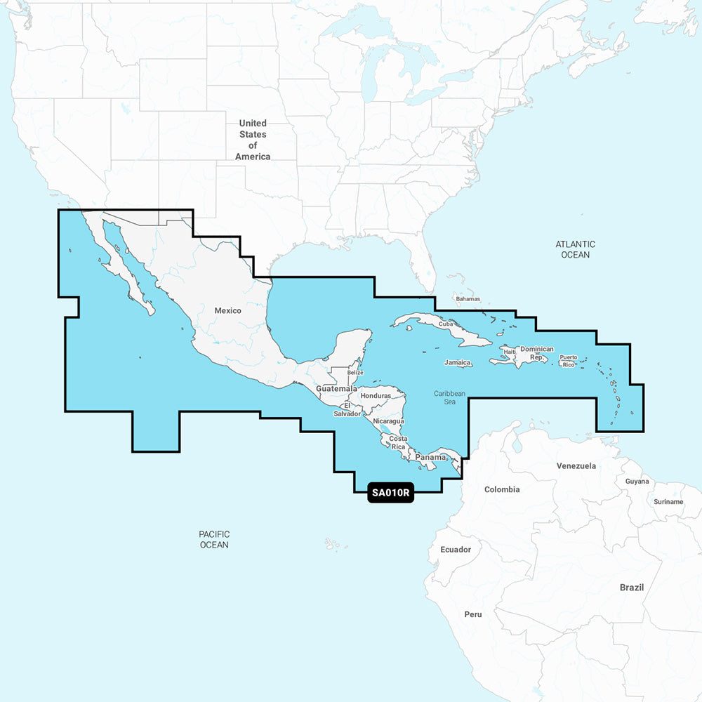 Navionics 010-C1459-30 NASA010R - Central America & Caribbean - Navionics+