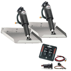 Lenco 9" x 9" Edgemount Trim Tab Kit w/LED Indicator Switch Kit 12V TT9X9EI