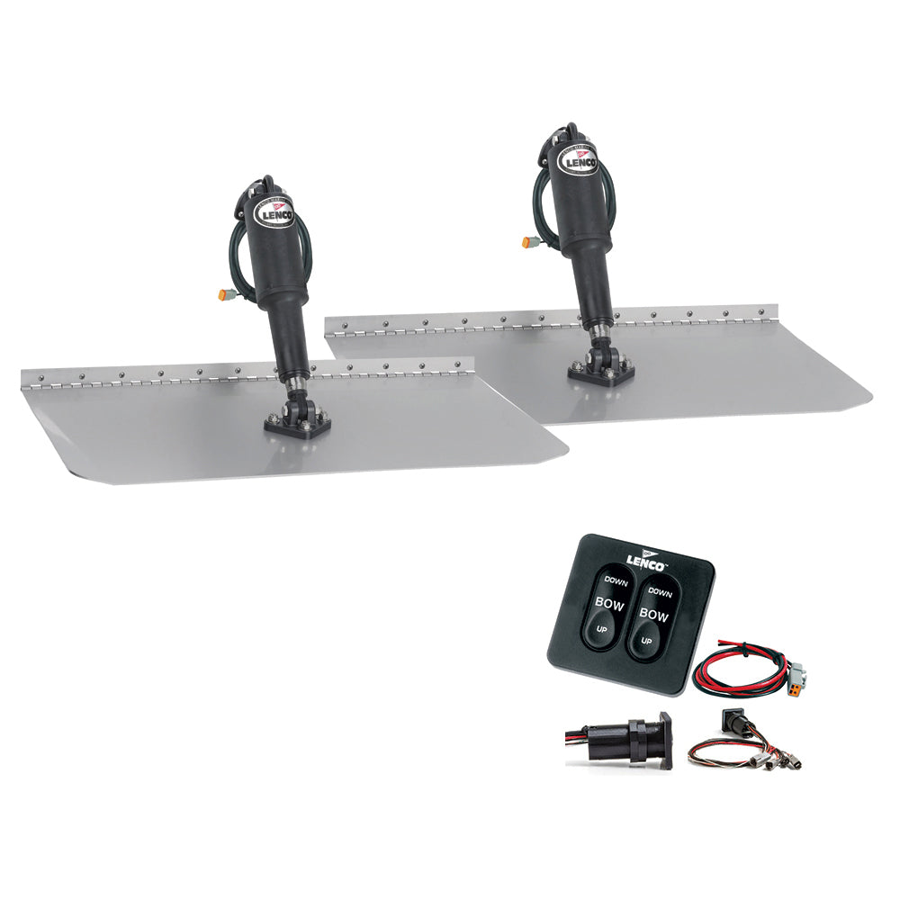 Lenco 12" x 18" Standard Trim Tab Kit w/Standard Tactile Switch Kit 12V TT12X18