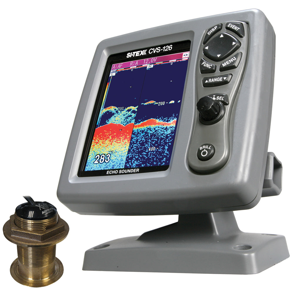 SI-TEX CVS-126 Dual Frequency Color Echo Sounder w/B60 12-Deg Transducer B-60-12-CX CVS-1266012