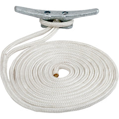 Sea-Dog Double Braided Nylon Dock Line - 5/8" x 25' - White 302116025WH-1