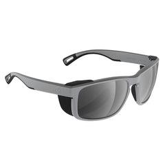 H2Optix Reef Sunglasses Matt Grey, Grey Silver Flash Mirror Lens Cat.3 - AntiSalt Coating w/Floatable Cord H2010