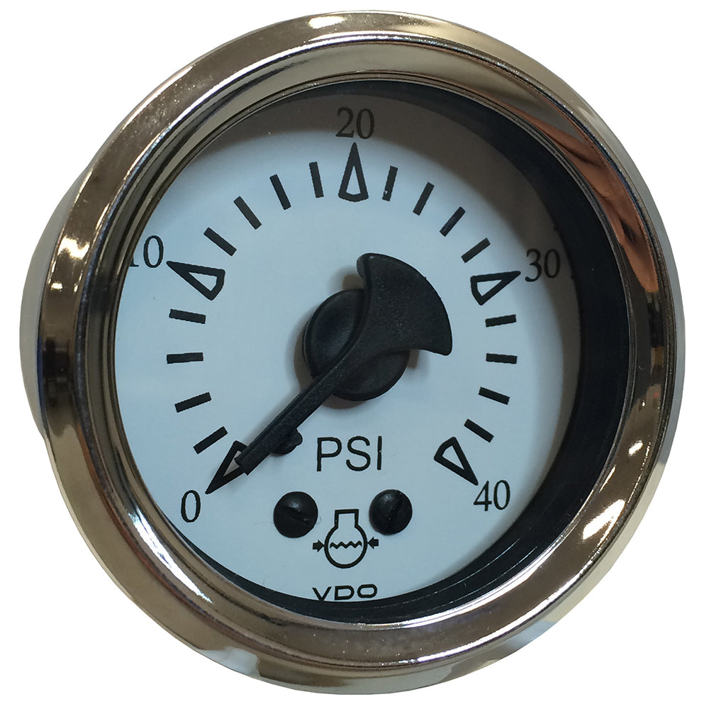 VDO Cockpit Marine 52MM (2-1/16") Mechanical Water Pressure Gauge - White Dial/Chrome Bezel 150-15283