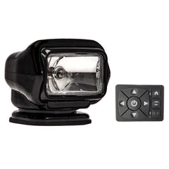 Golight Stryker ST Series Permanent Mount Black 12V Halogen w/Hard Wired Dash Mount Remote 3021ST