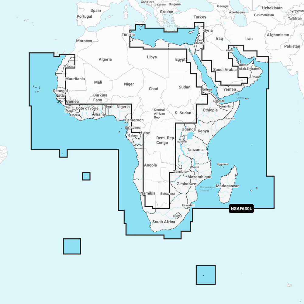 Garmin Navionics+ NSAF630L - Africa & Middle East - Marine Chart 010-C1228-20