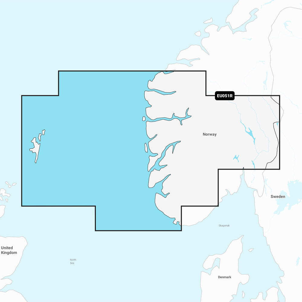 Garmin Navionics+ NSEU051R - Norway, Lista to Sognefjord - Marine Chart 010-C1250-20