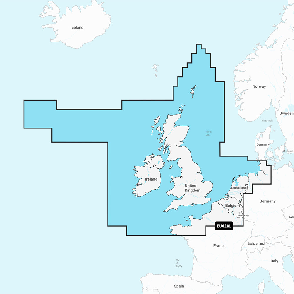 Garmin Navionics+ NSEU628L - U.K., Ireland & Holland - Marine Chart 010-C1271-20