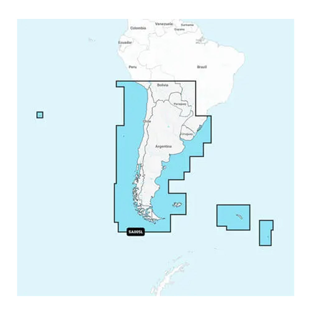 Garmin Navionics+ NSSA005L - Chile, Argentina & Easter Island - Marine Chart 010-C1286-20