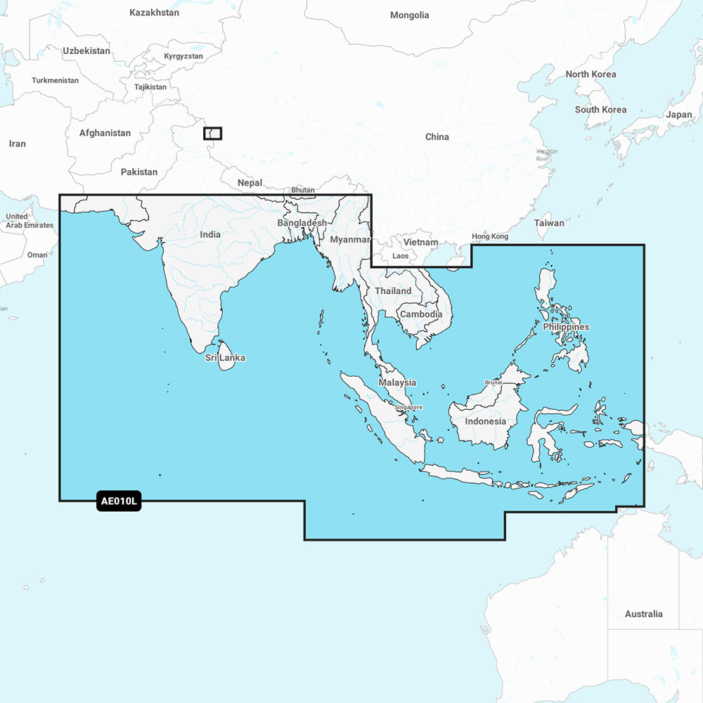 Garmin Navionics Vision+ NVAE010L - Indian Ocean & South China Sea - Marine Chart 010-C1213-00