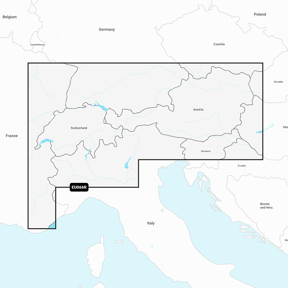 Garmin Navionics Vision+ NVEU066R - Alpine, Lakes & Rivers - Inland Marine Chart 010-C1261-00