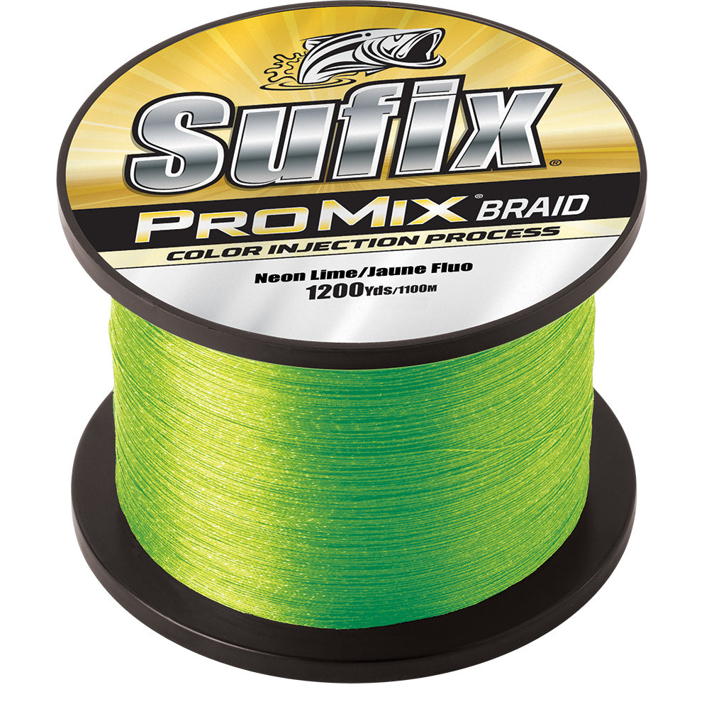 Sufix ProMix Braid - 10lb - Neon Lime - 1200 yds 630-310L