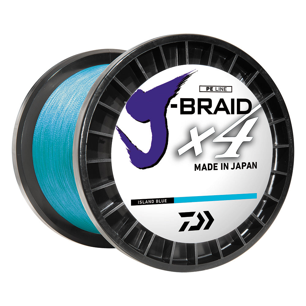 Daiwa JB4U30-300IB J-BRAID x4 Braided Line - 30 lbs - 300 yds - Island Blue