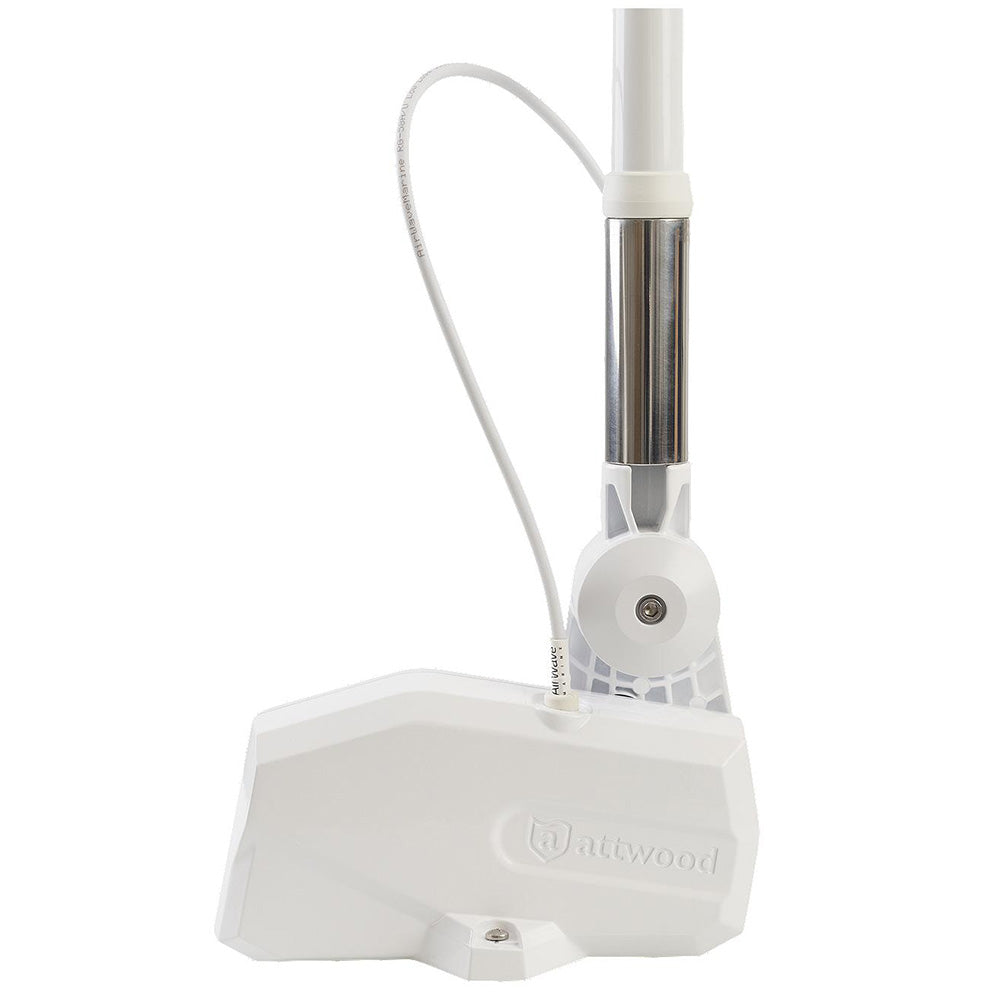 Attwood 6100-AT-7 PowerBase Antenna - White Powered Fold-Down Antenna Base