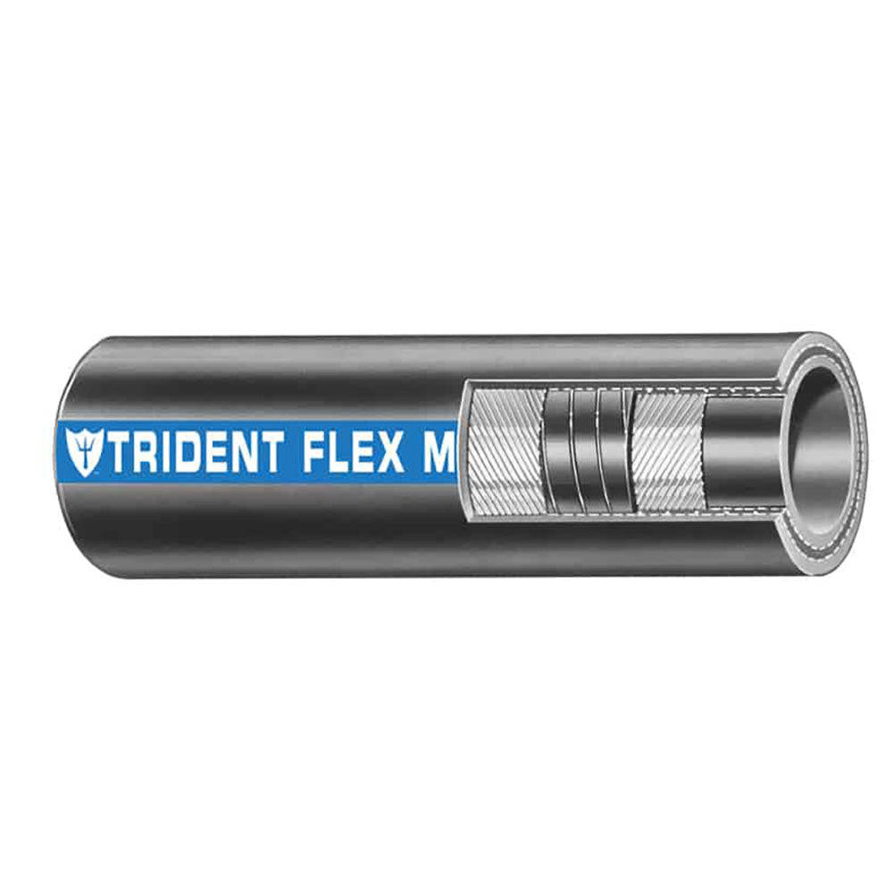 Trident Marine 100-1006 1" x 50' Coil Flex Marine Wet Exhaust & Water Hose - Black