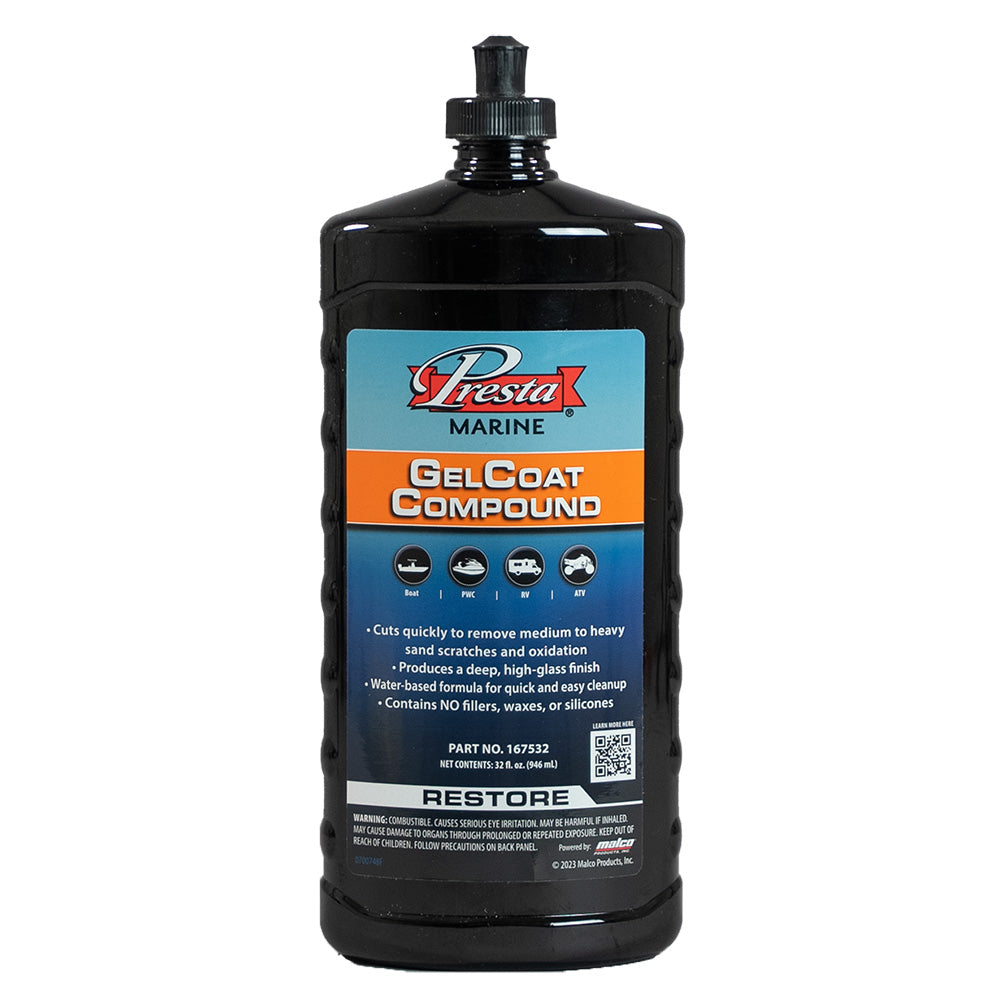 Presta 167532 Gel Coat Compound - 32 fl oz