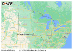 C-MAP M-NA-Y212-MS Reveal Inland US Lakes North Central