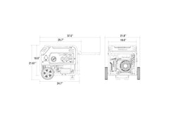 Firman H03651 Dual Fuel 4550/3650 Watt Hybrid Series Extended Run Time Generator Electric Start