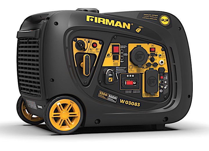 Firman W03083 Remote Start Gas Powered 3300/3000 Watt Whisper Series Extended Run Time Inverter Generator