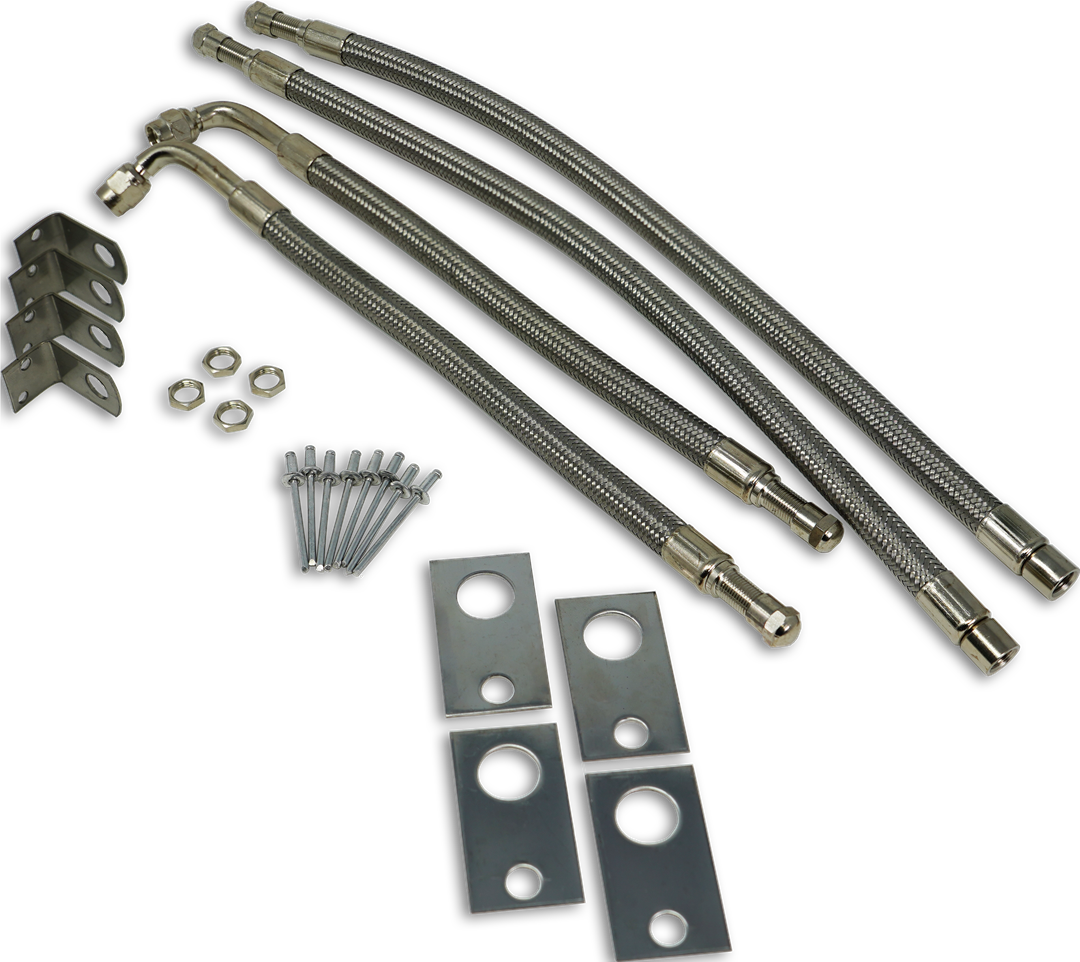 Valterra Minder TM22307VP Tireminder Braided Steel Valve Extender Kit for 22" Dually Wheels, Hub Mounted