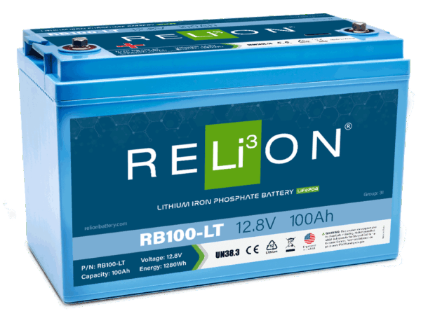 RELiON RB100LT LiFePO4 Lithium Iron Phosphate 12V Battery, Group 31