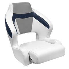 Wise 33381773 Baja XL Bucket Seat w/ Flip Up Bolster, Brite White/Grey/Midnight