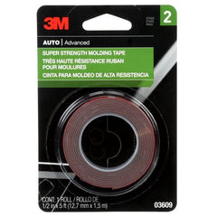 3M 03609 Super Strength Molding Tape, 1/2" x 5'