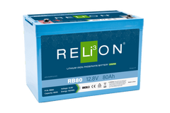 RELiON RB80 LiFePO4 Lithium Iron Phosphate 12V Battery, Group 27