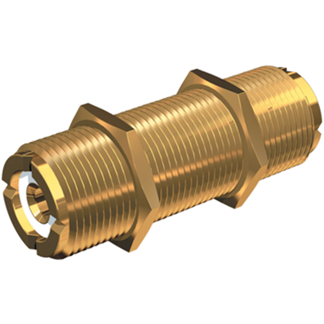 Shakespeare PL258LG Gold Plated Double Female VHF Radio Connector