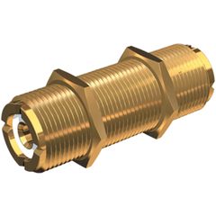 Shakespeare PL258LG Gold Plated Double Female VHF Radio Connector