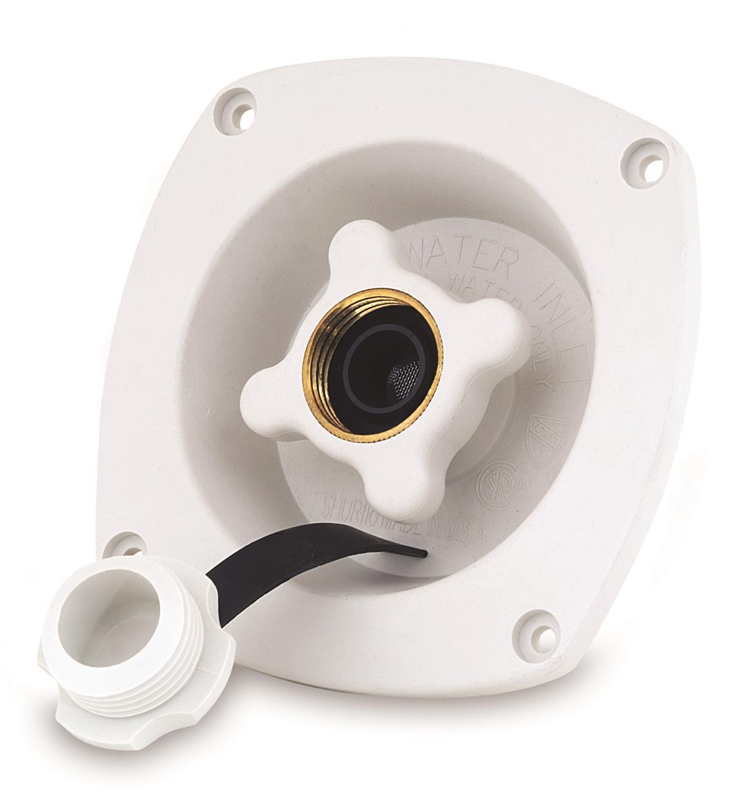 Shurflo 18302918 Wall Mount Water Pressure Regulator 65 psi - White