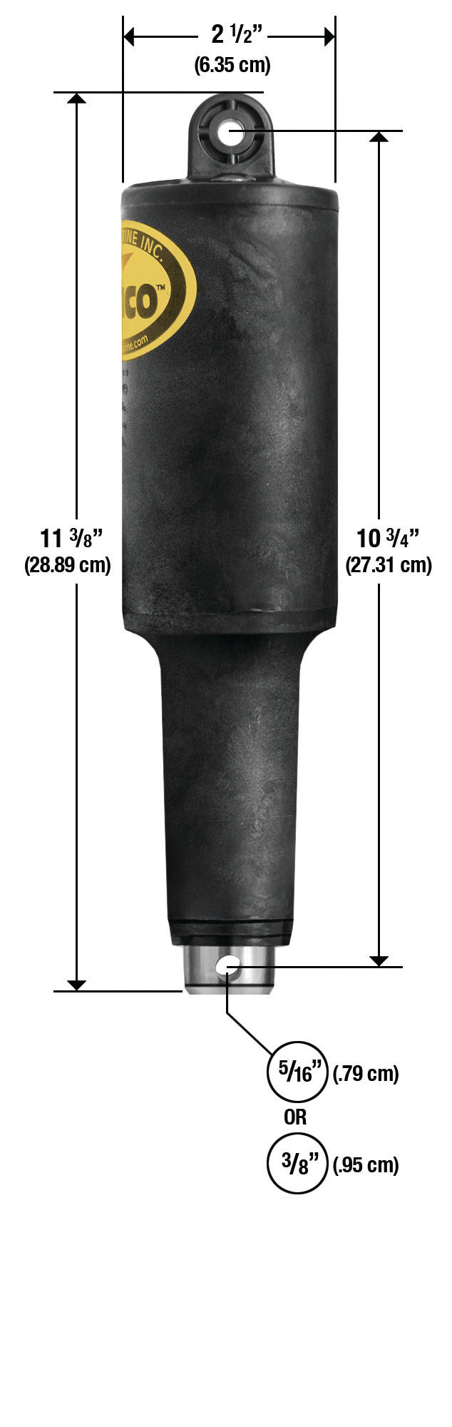 Lenco LEN15062001 1/4" Stroke XD Actuator 5/16" LEN150620014V