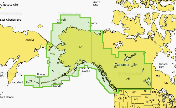 Navionics 010-C1467-40 Platinum+ NPUS013R Canada, West and Alaska microSD