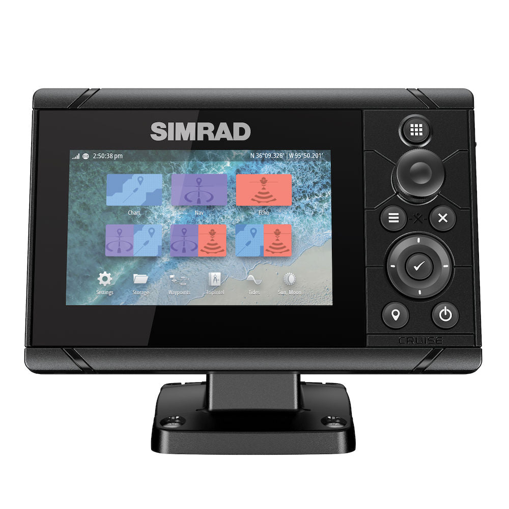 Simrad SIM00014995001 Combo With US Coastal Charts and 83/200kHz Transom Mount