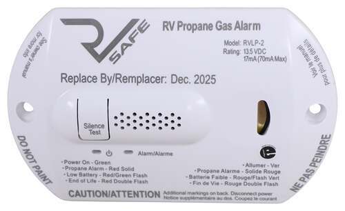 RV Safe RVLP-2W Propane Gas Alarm - 2-Wire, White