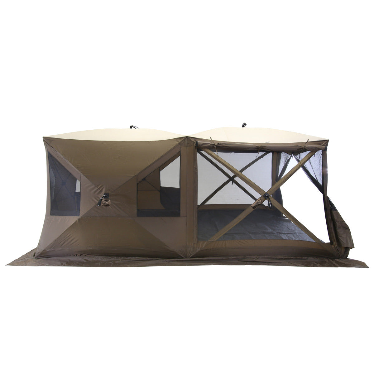 Quick-Set by Clam 14628 Cabin Screen 4-Sided Shelter with Zip Down Sides