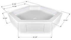 Icon 15232 Shower Pan Assembly NSB3232-PW