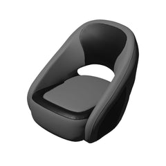 TACO Marine BA2-25GRY-BLK Caladesi Smooth Bucket Seat - Gray and Black