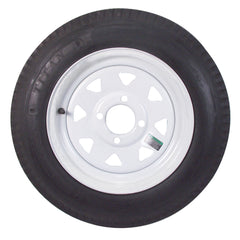 Americana Tire and Wheel 32153 Economy Radial Tire and Wheel ST205/75R14 C/5-Hole - White Pinstripe Spoke Rim