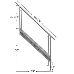 Extreme Max 3005.3846 Universal Mount Aluminum Dock Stair - 6-Step