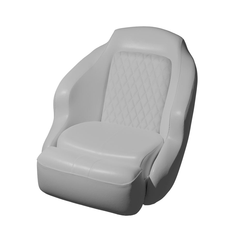 TACO Marine BA1-25WHT Anclote Diamond Bucket Seat - White