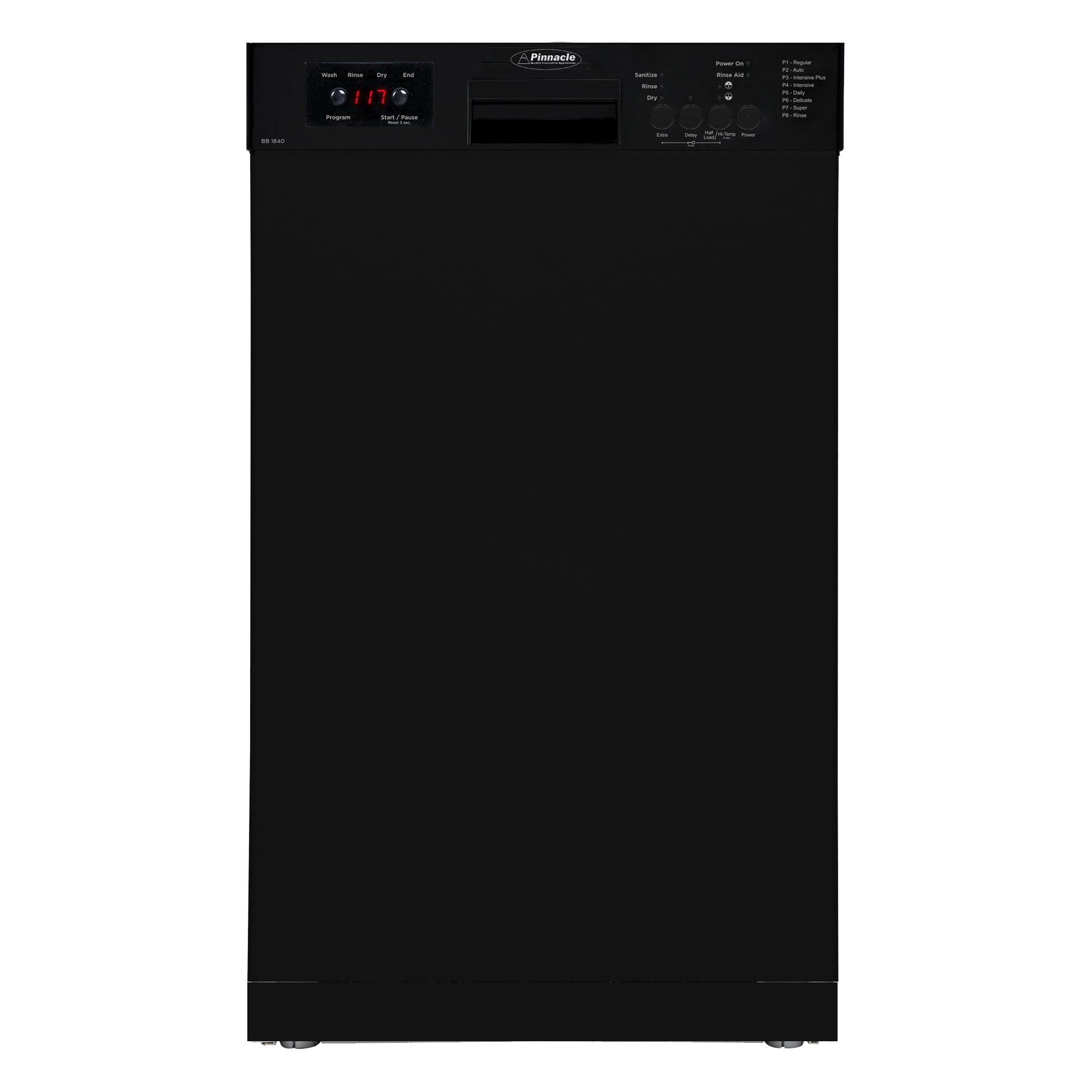 Pinnacle BB 1840 18" Dishwasher - Black