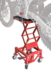 Extreme Max 5001.5083 Ultra-Stabile Hydraulic Motorcycle Lift Table with Foot Pad Lift Function - Raises Bikes from 13.25" to 34", 300 lbs. Weight Capacity