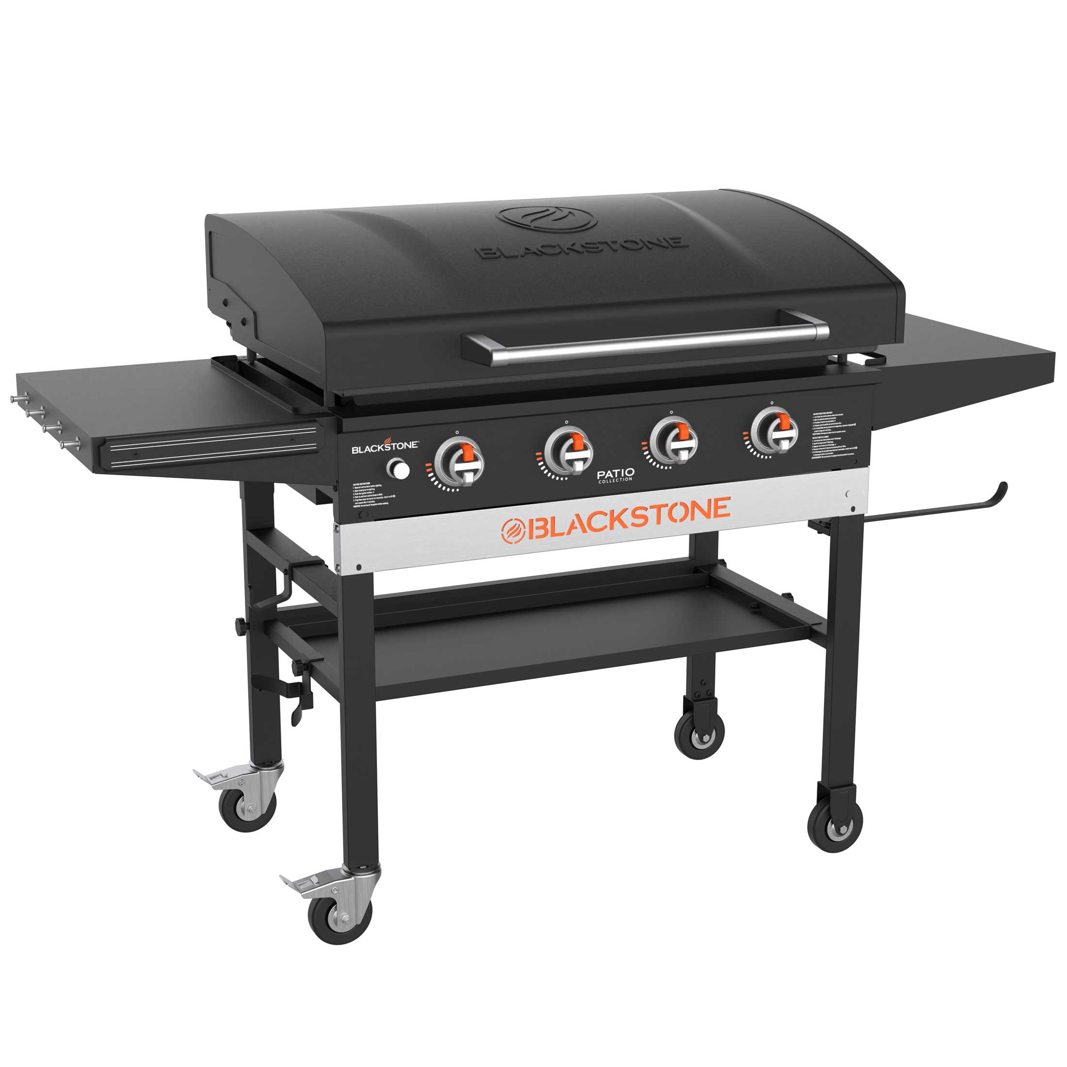 Blackstone 2102-D-3 Patio 36" Cart Griddle with Hood - Black