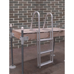 Extreme Max 3005.3377 Heavy-Duty Aluminum Pontoon & Dock Ladder with 15.75" Wide Steps - 3-Step, 300 lbs. Weight Capacity