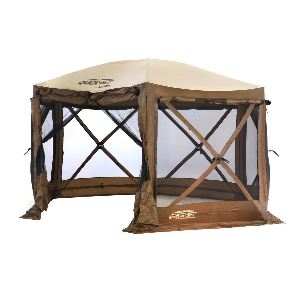 Quick-Set by Clam 98823 Pavilion 6-Sided Screen Shelter with Zip Down Sides