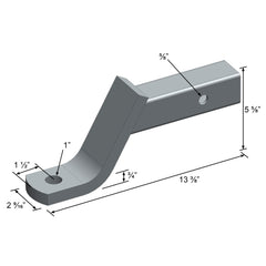 Quick Products QP-HS2806C Class III Trailer Ball Mount - 4" Drop, 2-3/4" Rise - 5000 lbs. (Polished Chrome Finish)