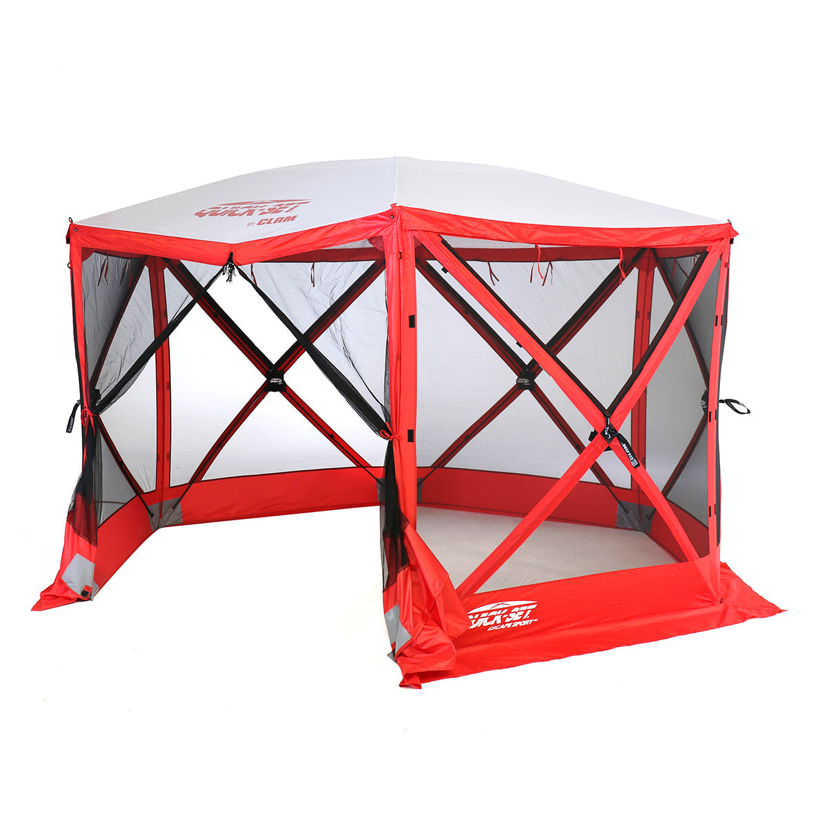 Quick-Set by Clam 14200 Escape Sport 6-Sided Screen Shelter - Red